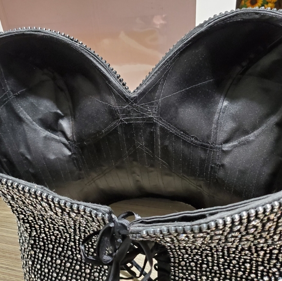 Starline Black Crystal Corset: Bust Size 36 - Picture 4 of 10